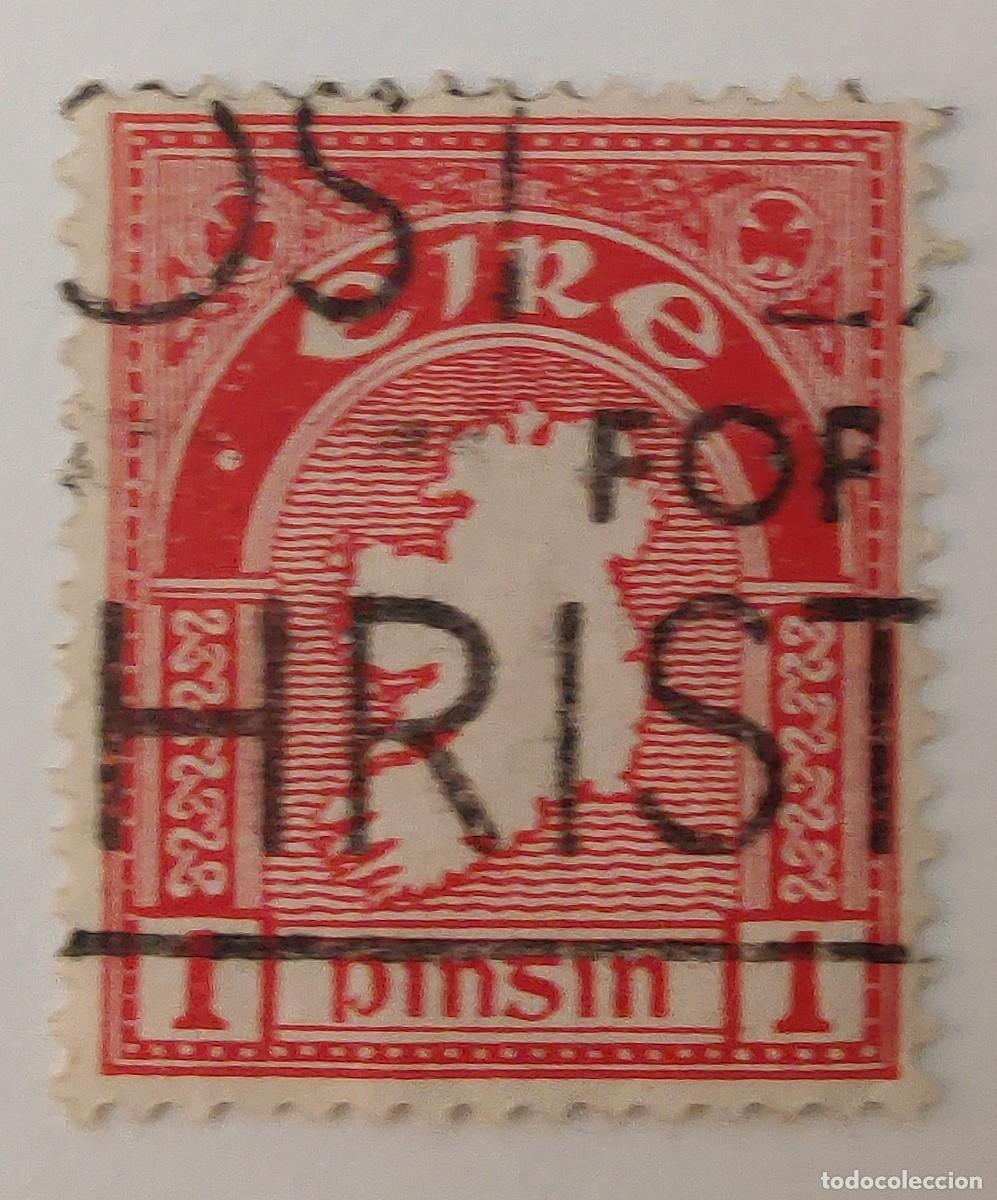 Sellos: 2 Sellos. Irlanda. Mapa. A&ntilde;o 1920. - Foto 5