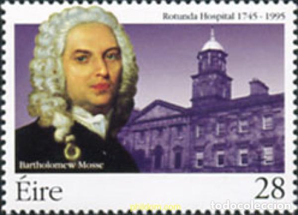 Sellos: 165025 MNH IRLANDA 1995 250 ANIVERSARIO DEL HOSPITAL ROTUNDA DE DUBLIN