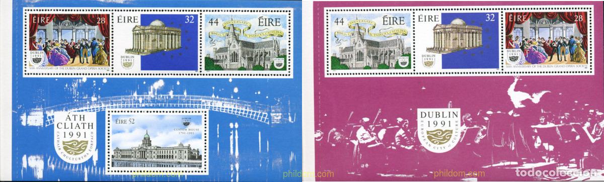 Sellos: 216532 MNH IRLANDA 1991 DUBLIN. CIUDAD EUROPEA DE LA CULTURA 1991