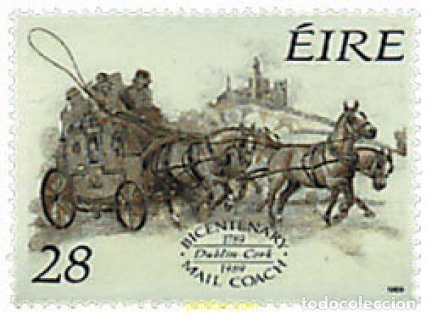 Sellos: 66737 MNH IRLANDA 1989 200 ANIVERSARIO DE LA DILIGENCIA POSTAL DE IRLANDA