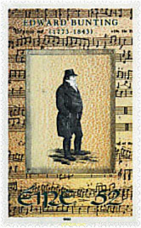 Sellos: 66775 MNH IRLANDA 1993 150 ANIVERSARIO DE LA MUERTE DE EDWARD BUNTING