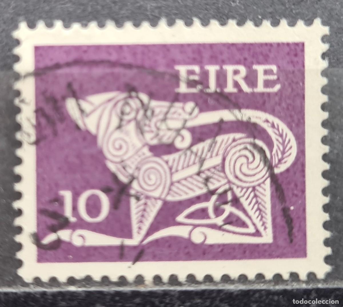 Sellos: Sello usado de Irlanda 1977: tipos de 1968-69