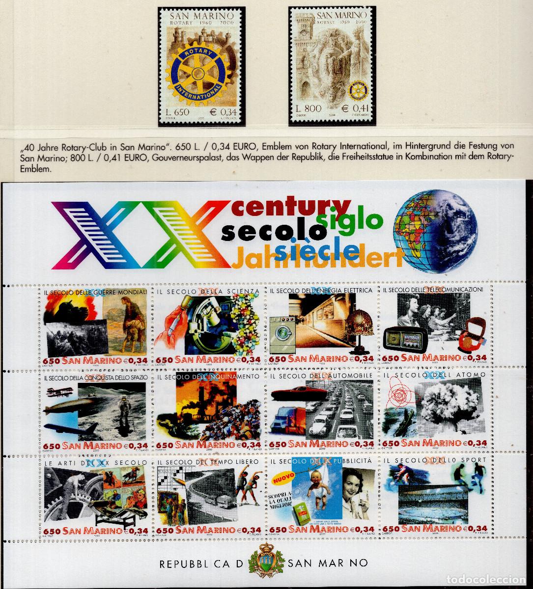 Sellos: SAN MARINO 2000 STAMP MICHEL SM 1884-1885+1871-1882