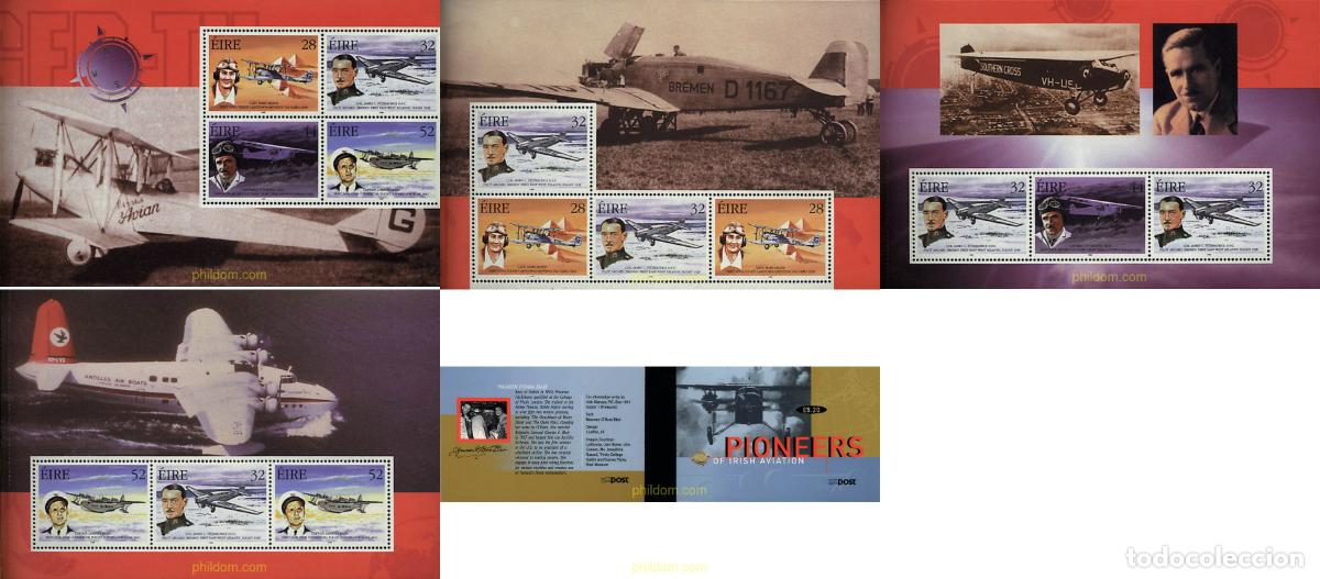 Sellos: 3337 MNH IRLANDA 1998 PIONEROS DE LA AVIACION