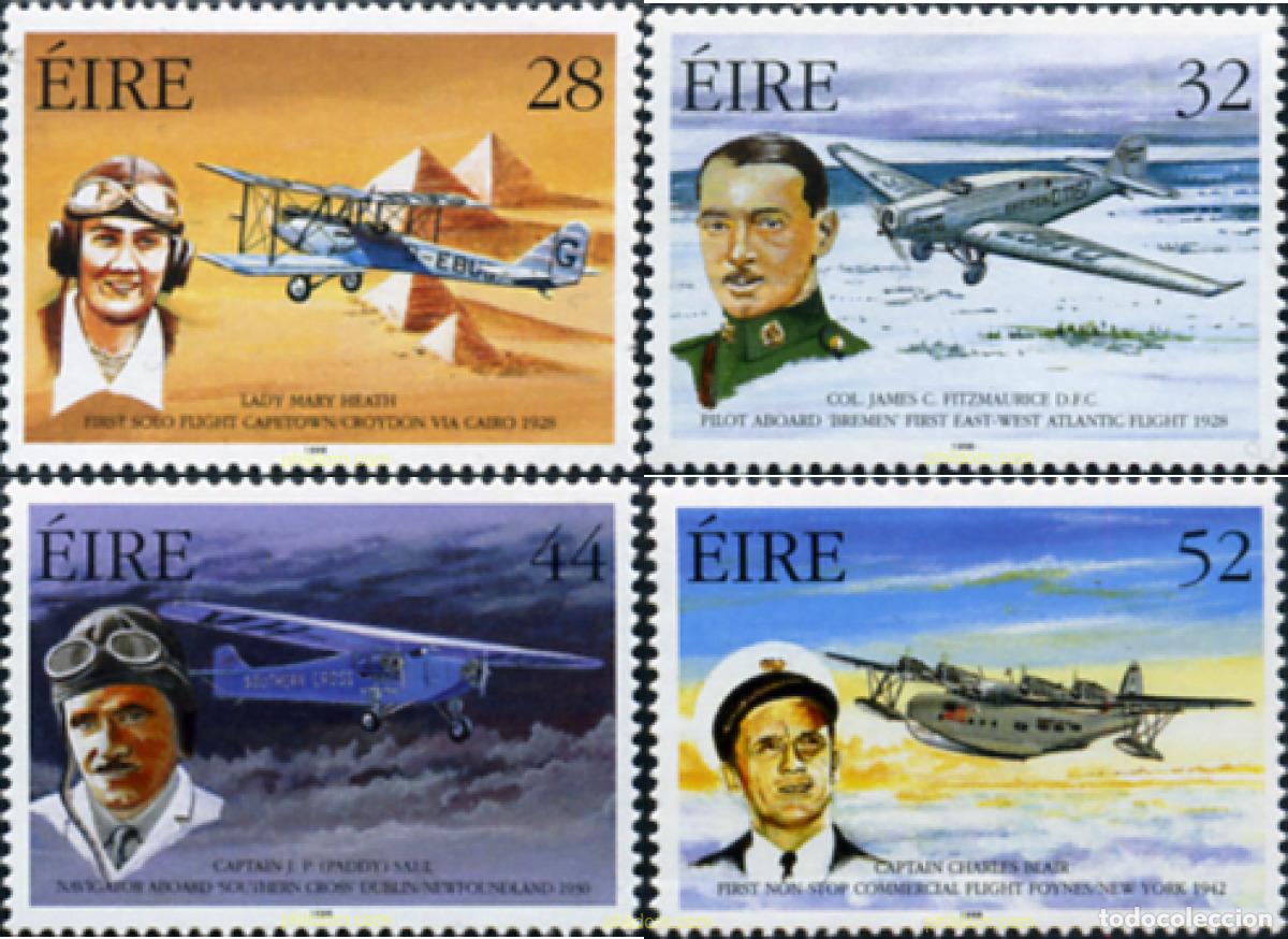 Sellos: 41279 MNH IRLANDA 1998 PIONEROS DE LA AVIACION