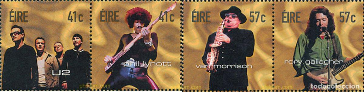 Sellos: 106173 MNH IRLANDA 2002 GRANDES ROCKEROS IRLANDESES