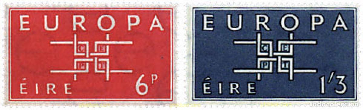 Sellos: 77180 MNH IRLANDA 1963 EUROPA CEPT. SIGLAS CEPT