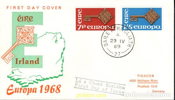 Sellos: 688911 MNH IRLANDA 1968 EUROPA CEPT 1968 - LLAVE DORADA