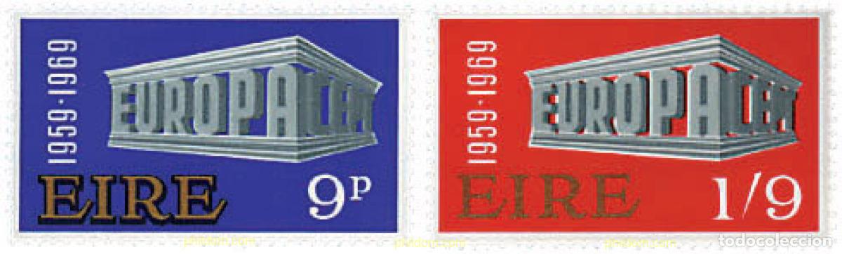 Sellos: 77184 MNH IRLANDA 1969 EUROPA CEPT. 10 ANIVERSARIO DE LA CEPT