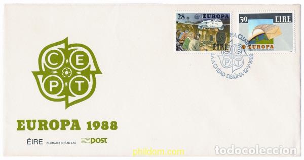 Timbres: 24155 MNH IRLANDA 1988 EUROPA CEPT. TRANSPORTE Y MEDIOS DE COMUNICACION