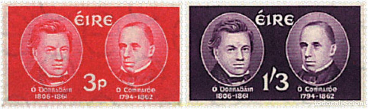 Sellos: 66671 MNH IRLANDA 1962 CENTENARIO DE LA MUERTE DE JOHN O'DONOVAN Y EUGENE O'CURRY