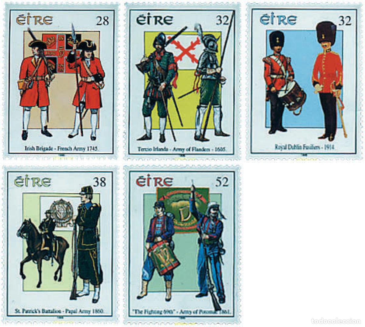Sellos: 66792 MNH IRLANDA 1995 UNIFORMES MILITARES ANTIGUOS