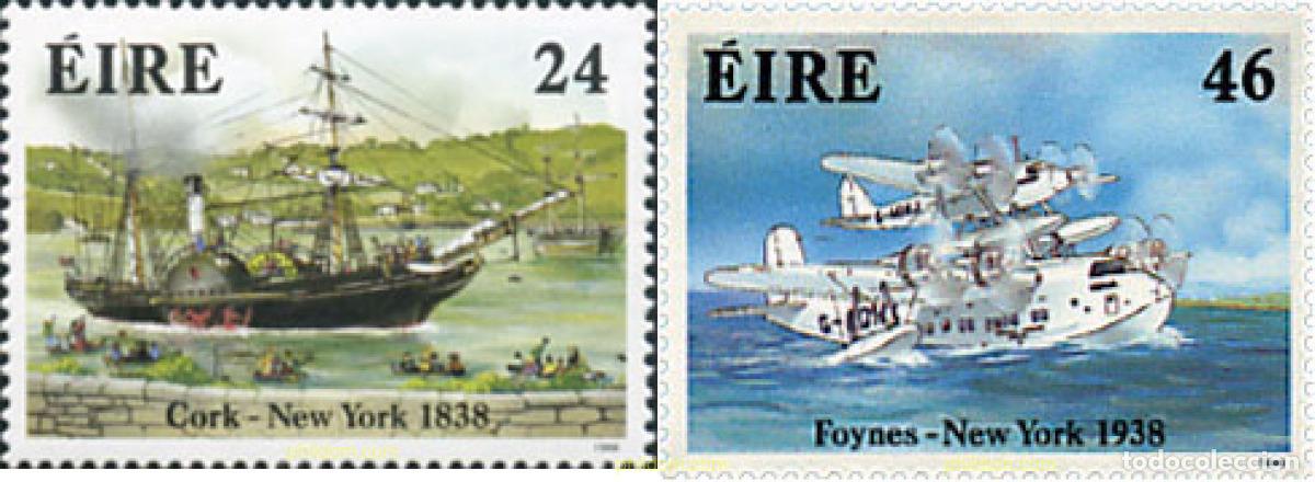 Sellos: 66733 MNH IRLANDA 1988 50 ANIVERSARIO DE LA PRIMERA TRAVESIA ESTE-OESTE DEL ATLANTICO