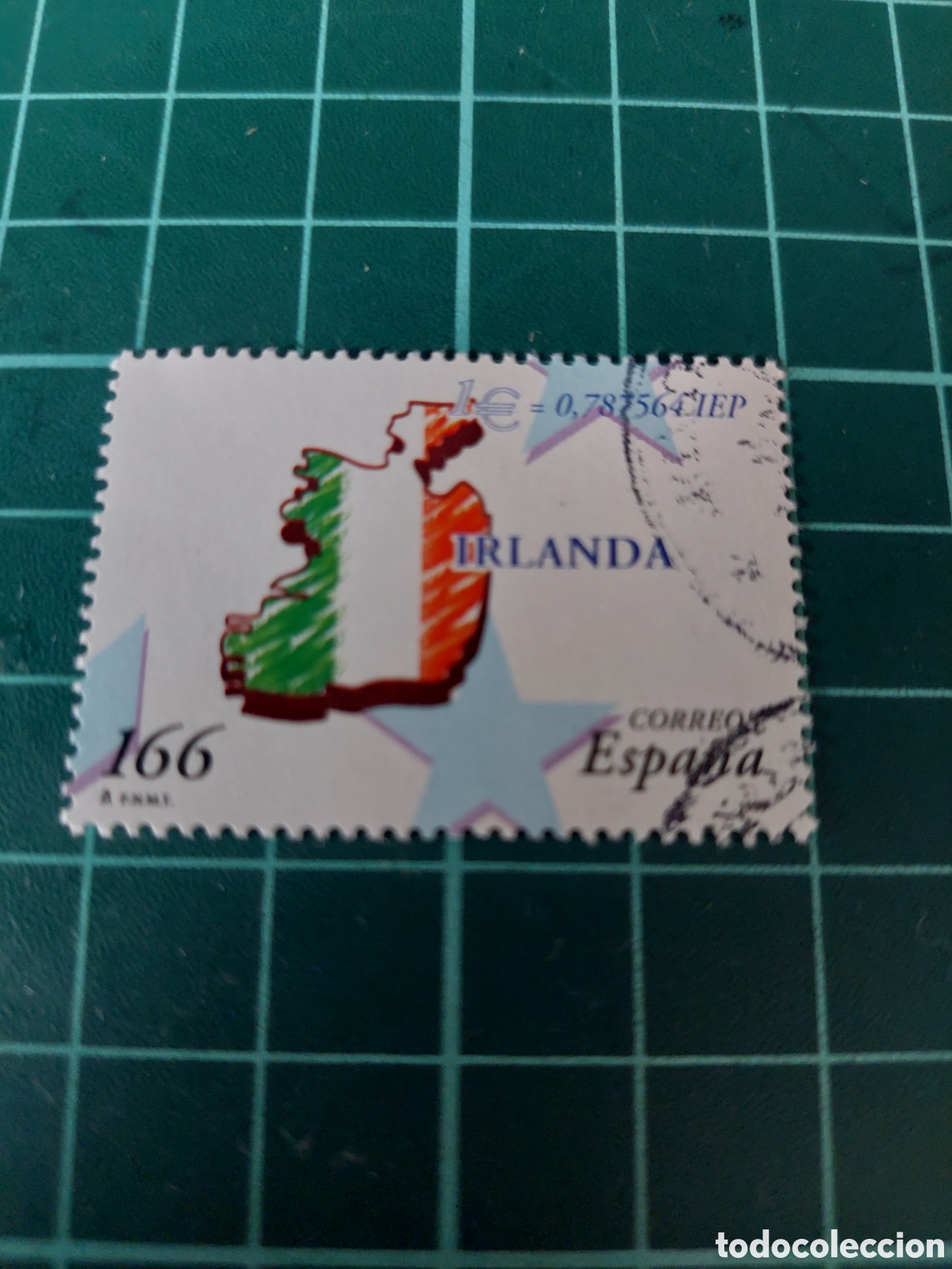 Sellos: 1999 IRLANDA PAISES EURO MAPA BANDERA USADA LUJO O NUEVA SOLICITA FALTAS EDIFIL 3640 USADA