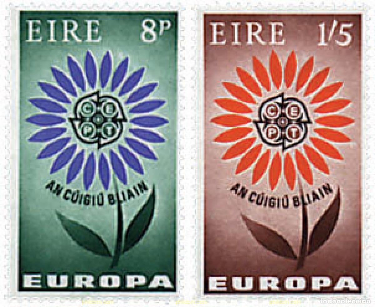 Sellos: 243948 HINGED IRLANDA 1964 EUROPA CEPT. MARGARITA CON 22 PETALOS