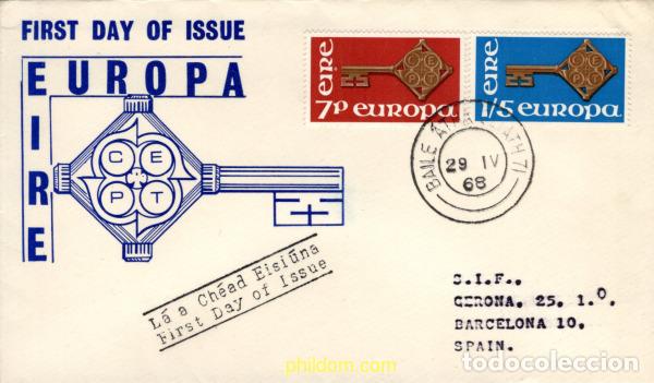 Sellos: 3970 MNH IRLANDA 1968 EUROPA CEPT 1968 - LLAVE DORADA