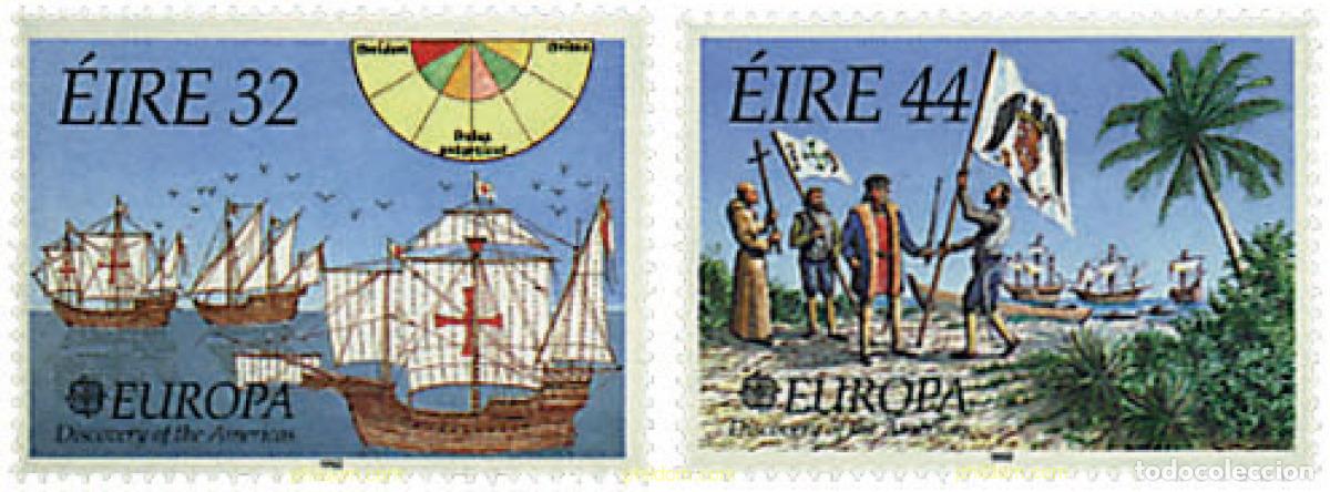 Sellos: 62823 MNH IRLANDA 1992 EUROPA CEPT. 500 ANIVERSARIO DEL DESCUBRIMIENTO DE AMERICA