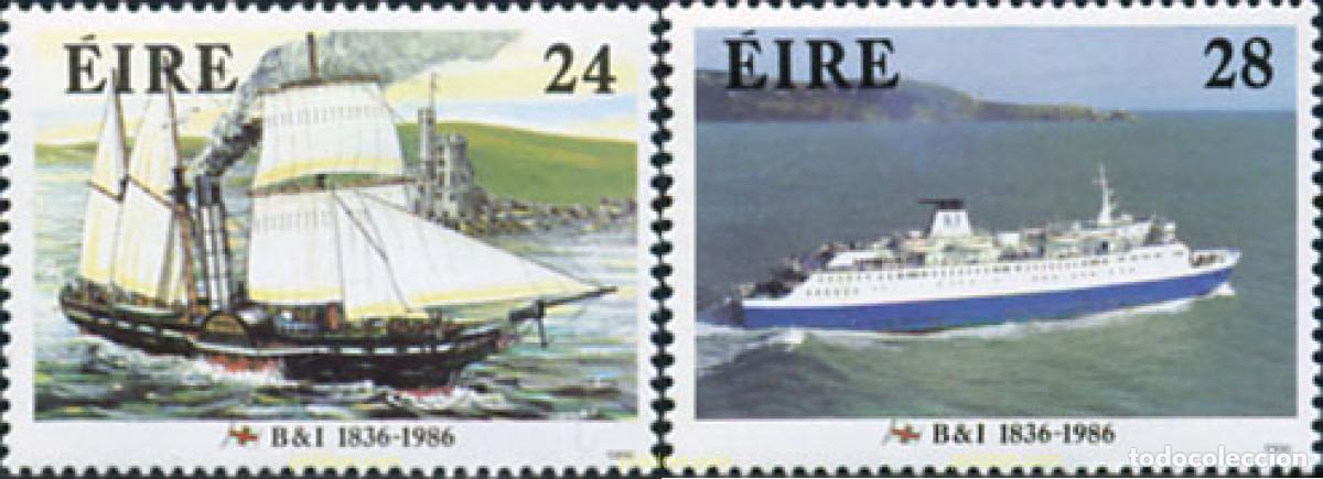 Sellos: 164855 MNH IRLANDA 1986 150 ANIVERSARIO DE LA COMPA&Ntilde;IA MARITIMA B & I