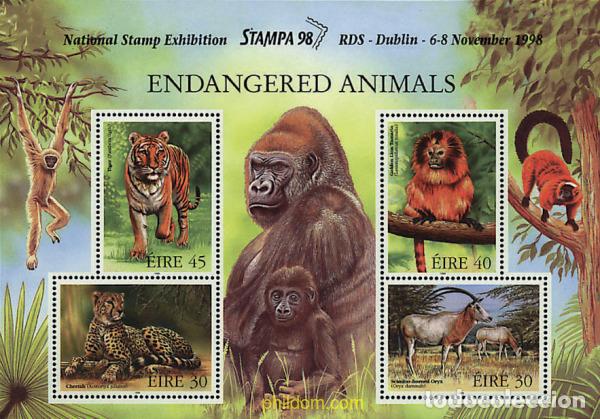 Sellos: 147004 MNH IRLANDA 1998 FAUNA EN PELIGRO DE EXTINCION