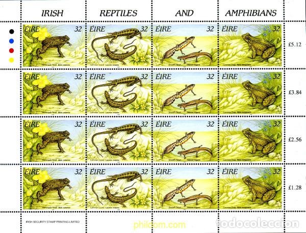 Sellos: 258684 MNH IRLANDA 1995 REPTILES Y BATRACIOS