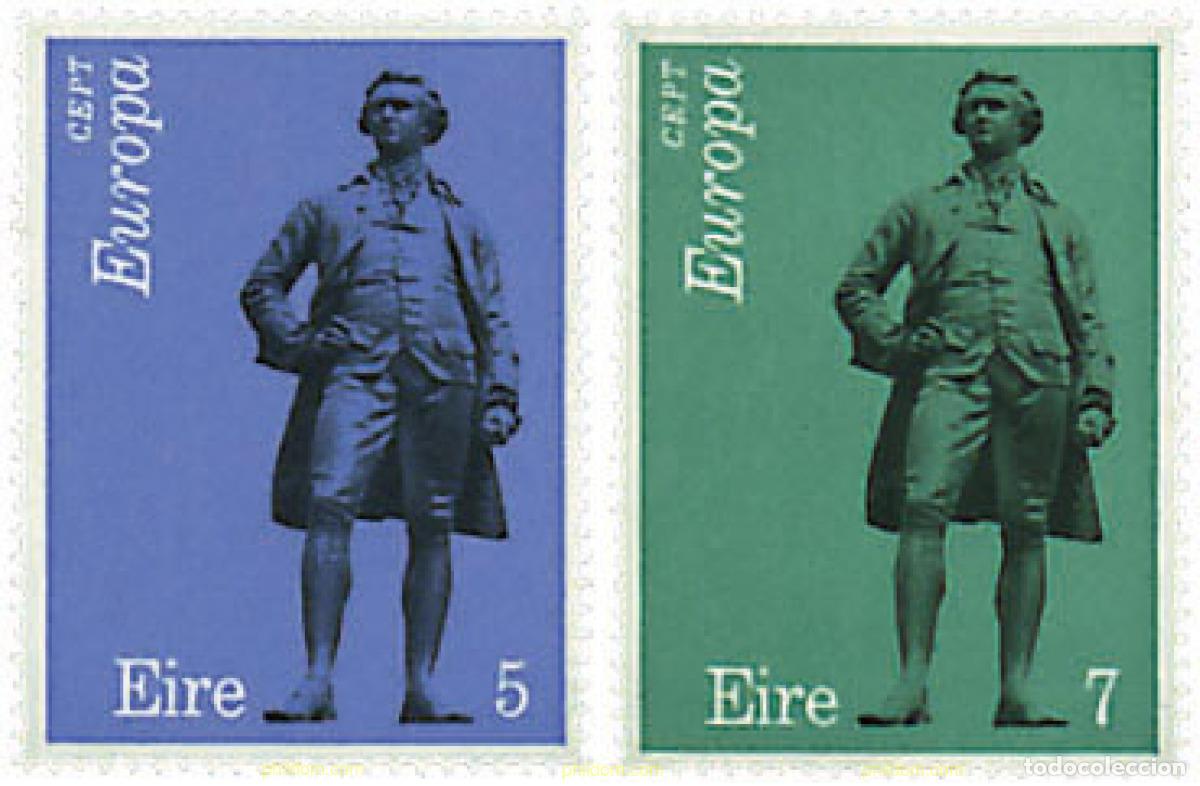 Sellos: 62257 MNH IRLANDA 1974 EUROPA CEPT. ESCULTURAS