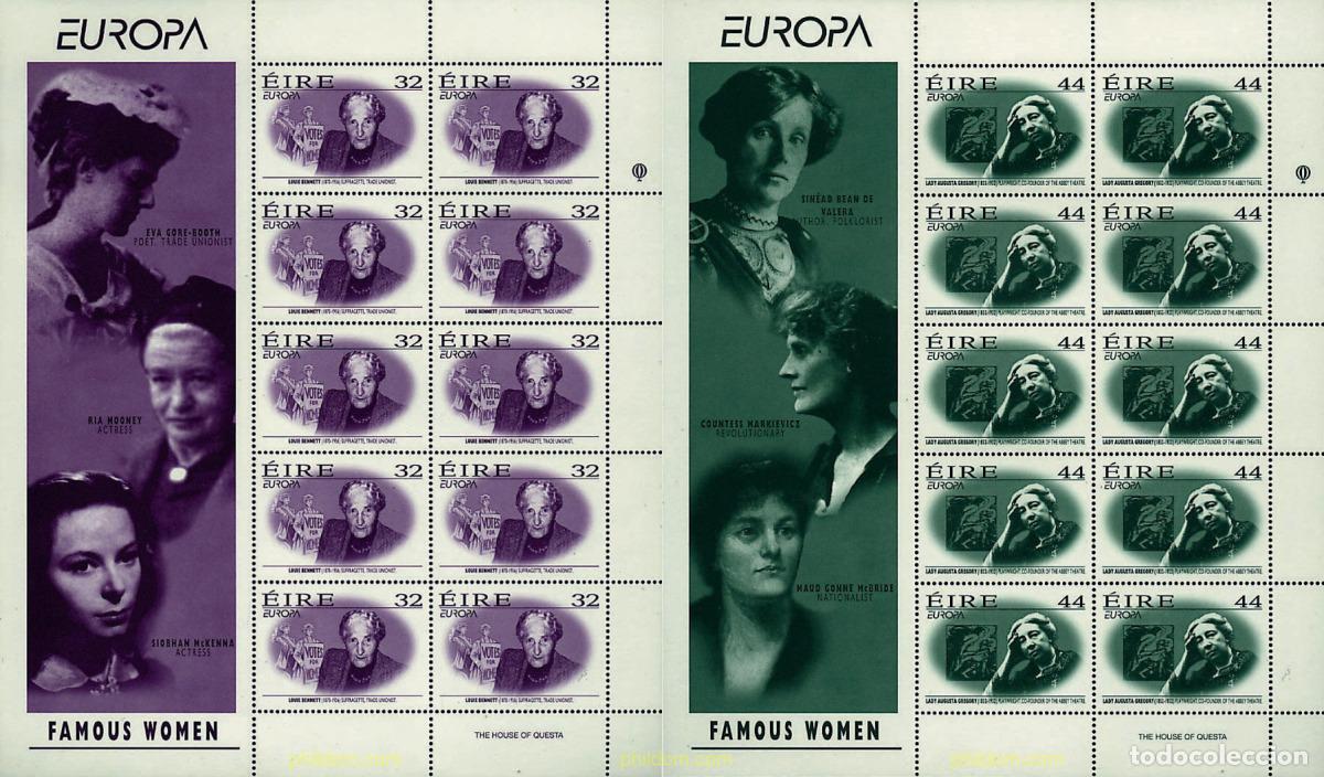 Stamps: 9102 MNH IRLANDA 1996 EUROPA CEPT. MUJERES CELEBRES