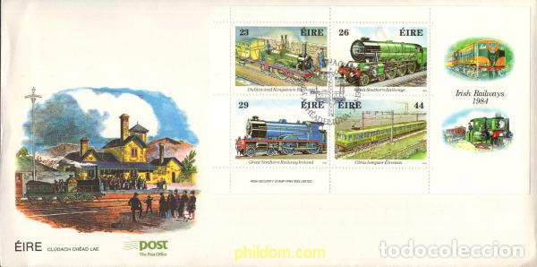 Sellos: 391115 MNH IRLANDA 1984 150 ANIVERSARIO DEL FERROCARRIL IRLANDES