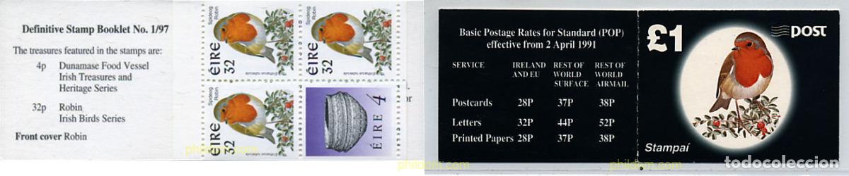 Sellos: 1453 MNH IRLANDA 1997 PAJAROS DE IRLANDA