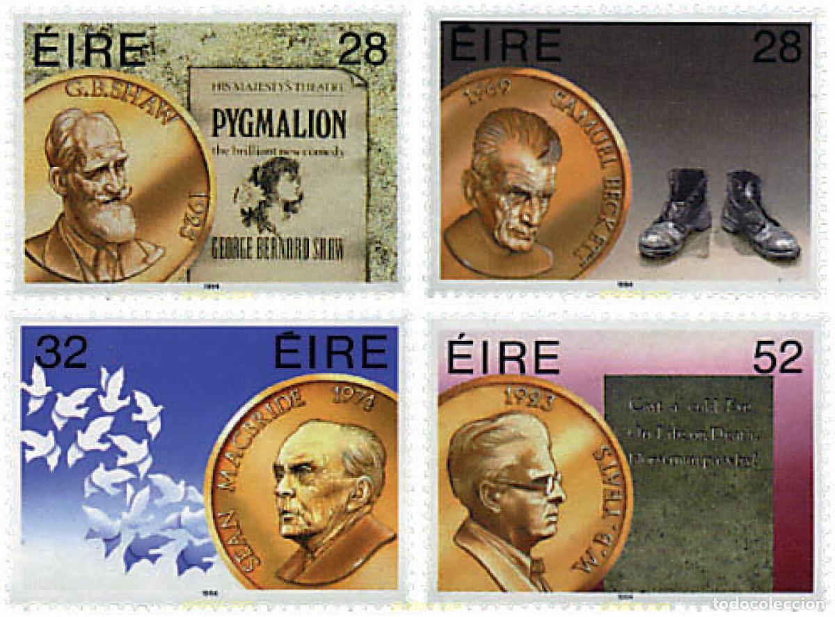 Sellos: 66781 MNH IRLANDA 1994 PREMIOS NOBEL