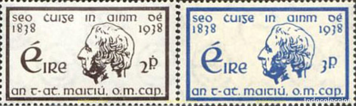 Sellos: 791098 HINGED IRLANDA 1938 CENTENARIO DE LA CRUZADA DEL PADRE MATHEW