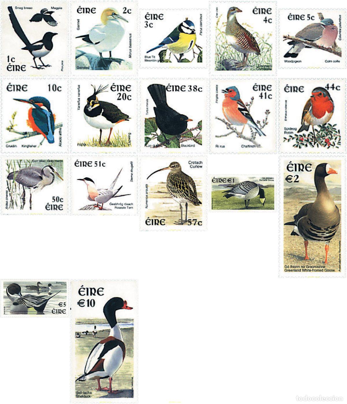 Sellos: 87885 MNH IRLANDA 2002 PAJAROS DE IRLANDA