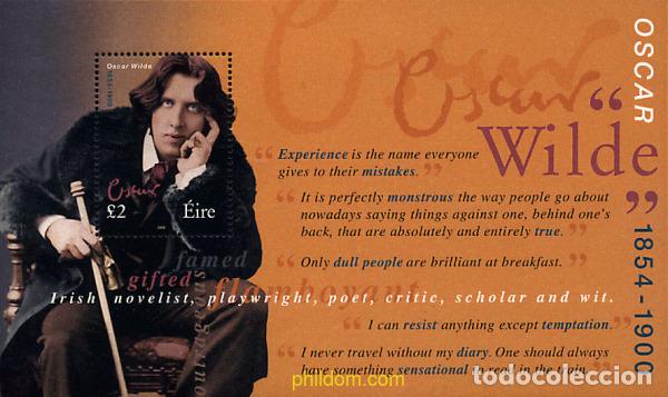 Briefmarken: 66654 MNH IRLANDA 2000 CENTENARIO DE LA MUERTE DE OSCAR WILDE