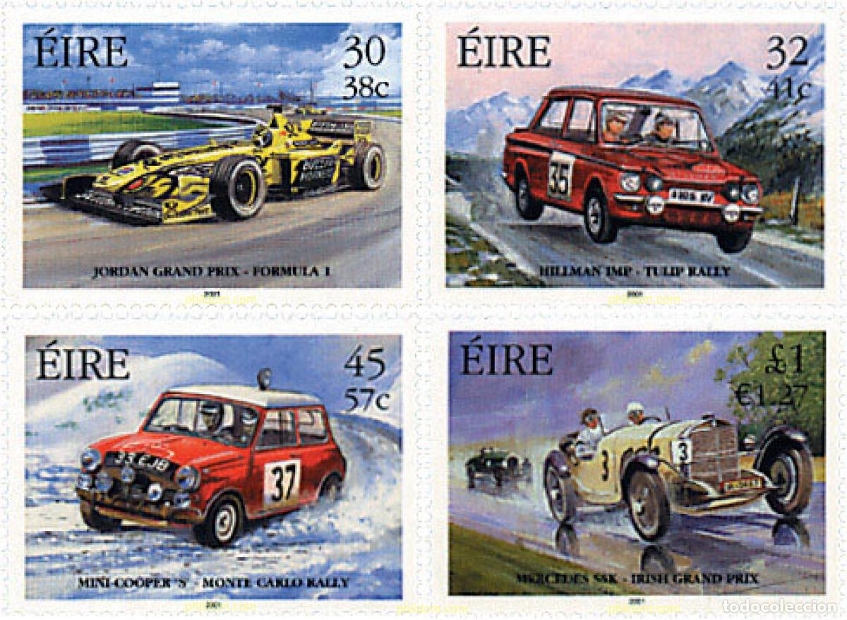 Sellos: 81260 MNH IRLANDA 2001 CARRERAS DE COCHES