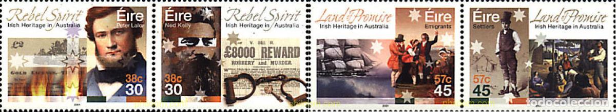 Sellos: 5427 MNH IRLANDA 2001 IRLANDESES EN AUSTRALIA