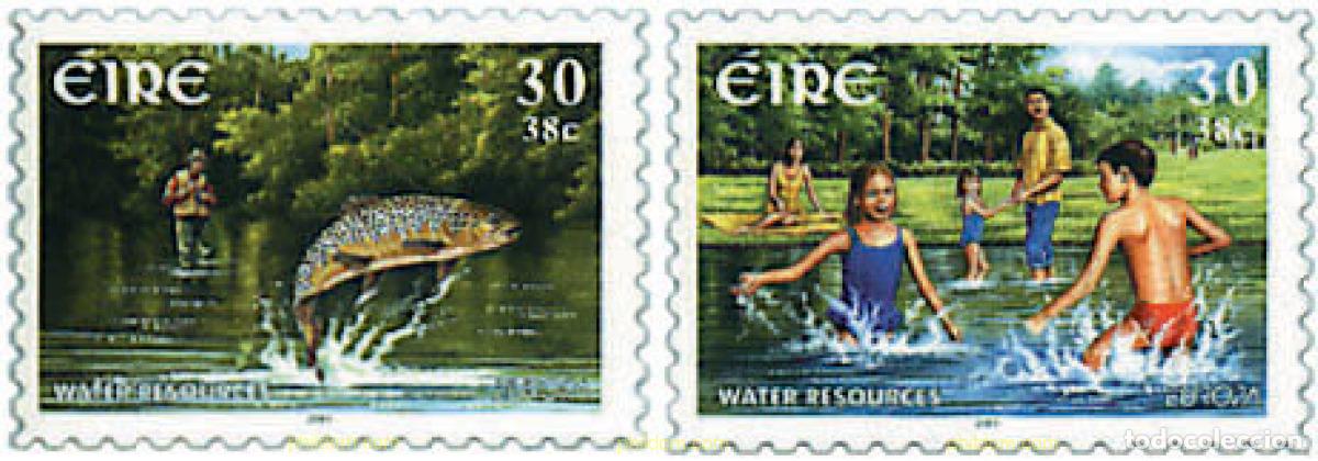 Sellos: 77094 MNH IRLANDA 2001 EUROPA CEPT. EL AGUA, RIQUEZA NATURAL