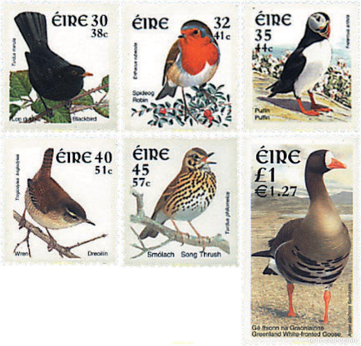 Sellos: 81266 MNH IRLANDA 2001 PAJAROS DE IRLANDA