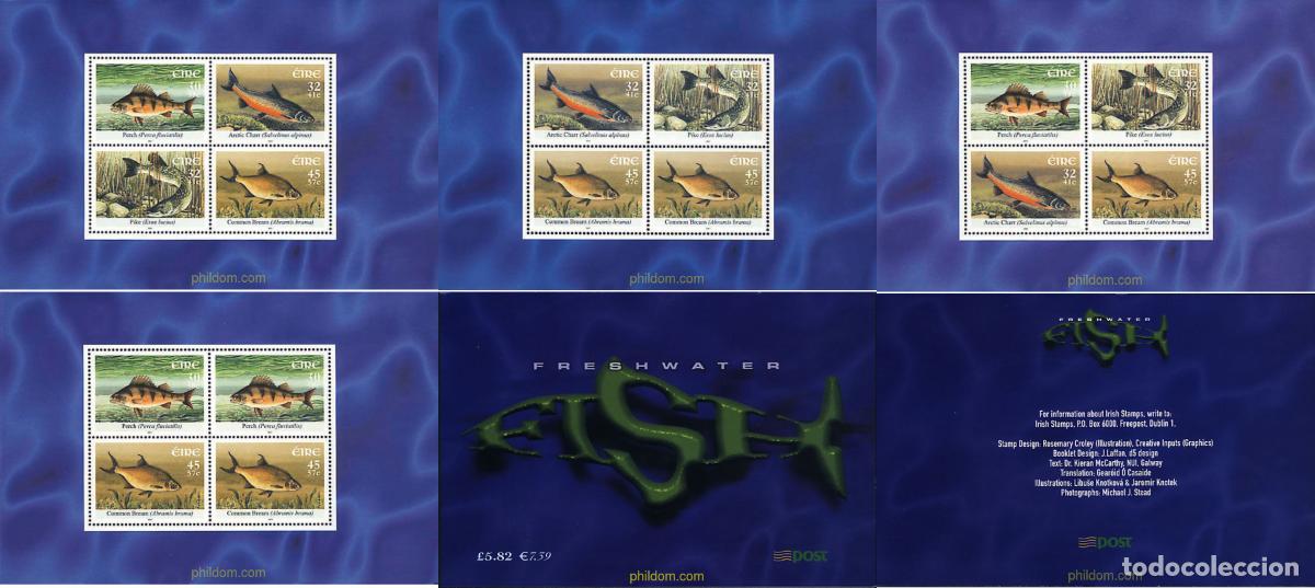 Sellos: 1897 MNH IRLANDA 2001 PECES DE AGUA DULCE