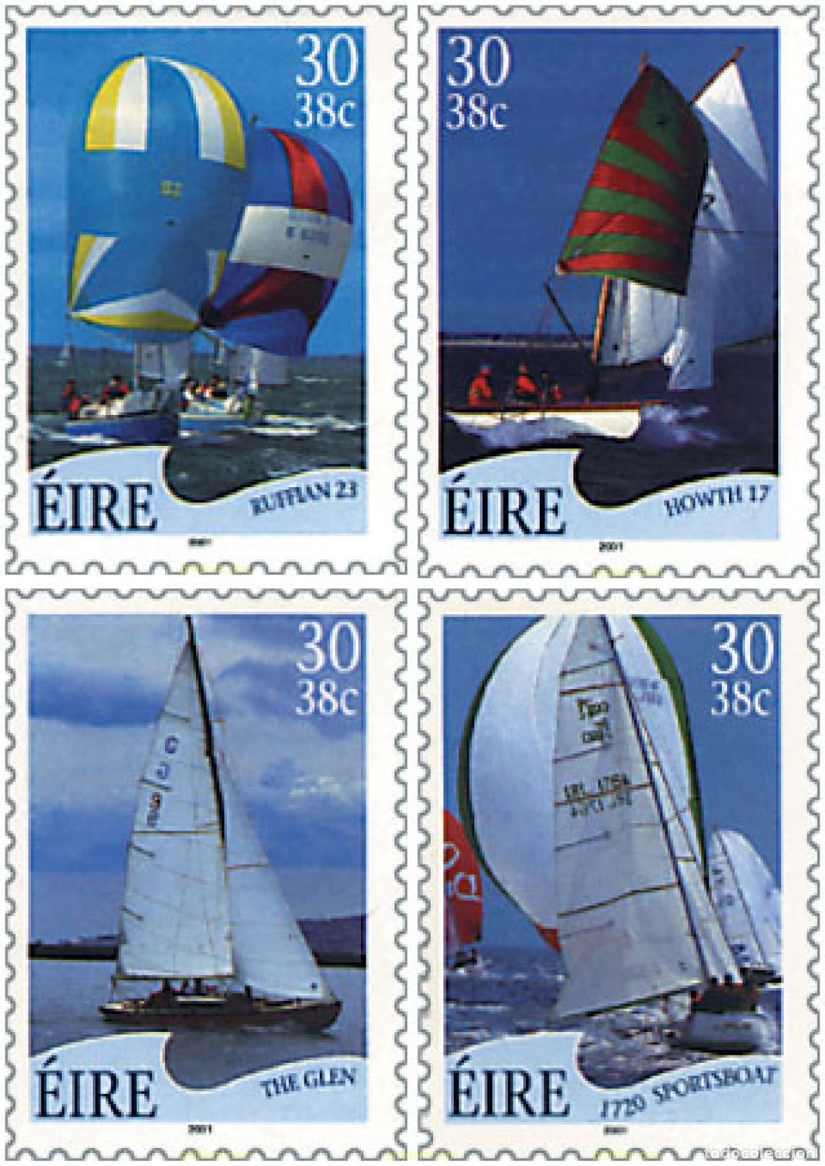 Sellos: 81271 MNH IRLANDA 2001 BARCOS DE VELA