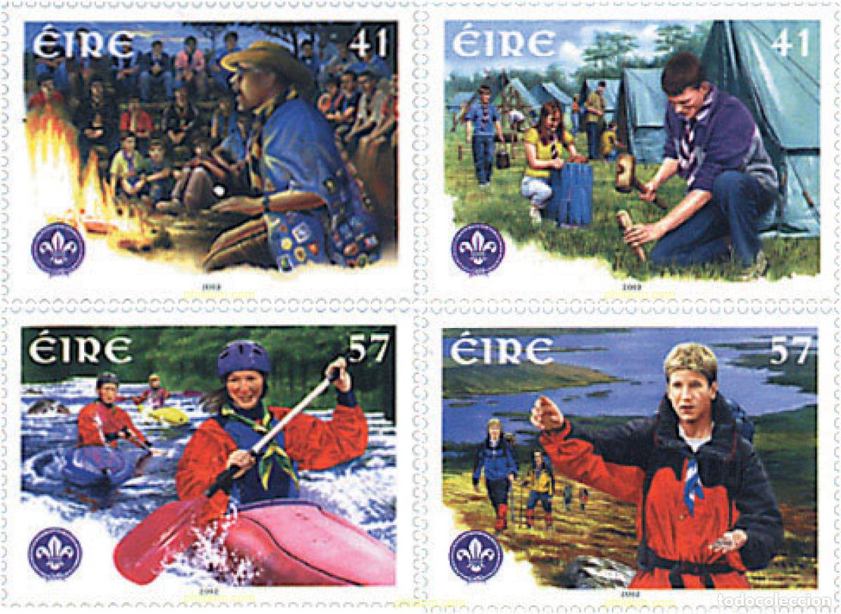 Sellos: 91045 MNH IRLANDA 2002 75 ANIVERSARIO DEL ESCULTISMO EN IRLANDA