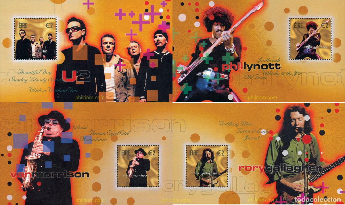 Sellos: 106175 MNH IRLANDA 2002 GRANDES ROCKEROS IRLANDESES