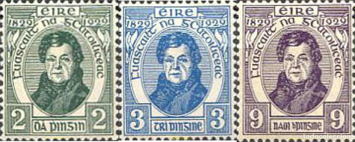 Stamps: 164343 HINGED IRLANDA 1929 CENTENARIO DE LA LIBERTAD DEL CULTO CATOLICO