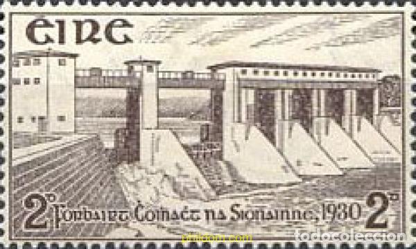 Stamps: 164345 HINGED IRLANDA 1930 INAUGURACION DEL DIQUE SOBRE EL RIO SHANNON