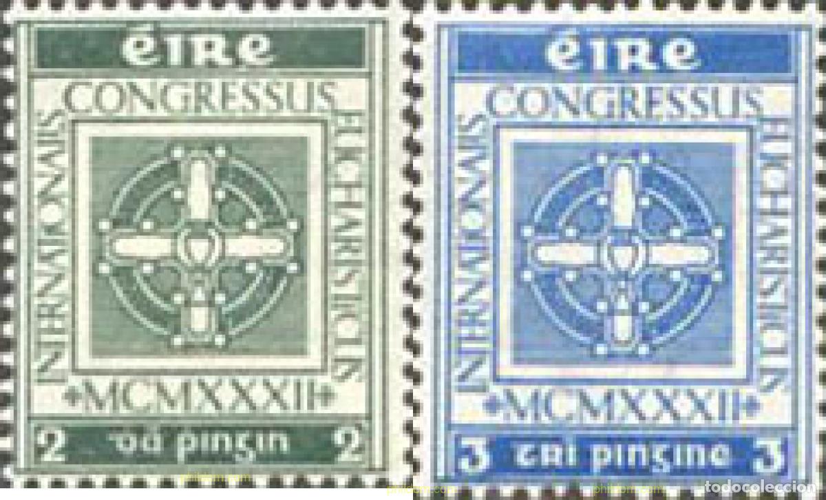 Stamps: 164347 MNH IRLANDA 1932 CONGRESO EUCARISTICO INTERNACIONAL EN DUBLIN