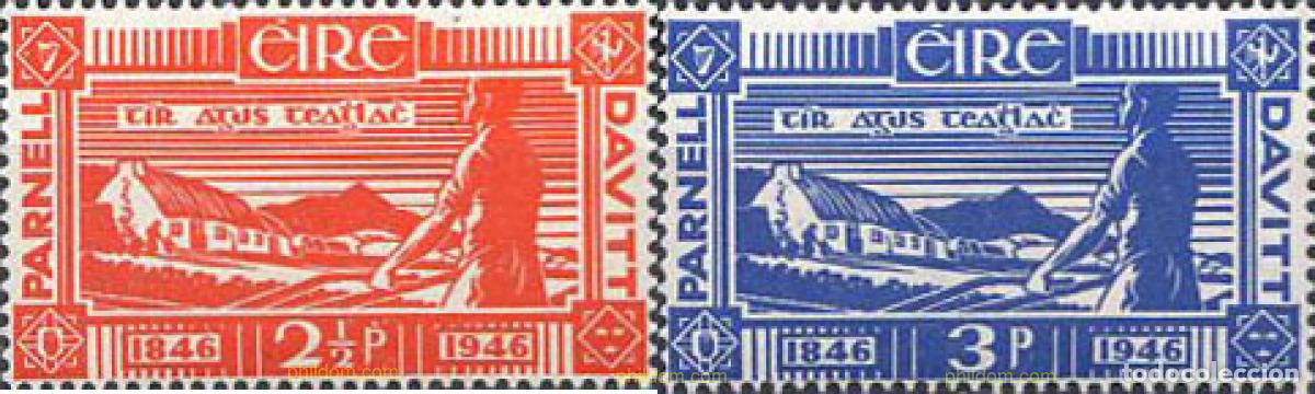Timbres: 327279 HINGED IRLANDA 1946 CENTENARIO DEL NACIMIENTO DE CHARLES STEWART PARNELL Y MICHAEL DAVITT