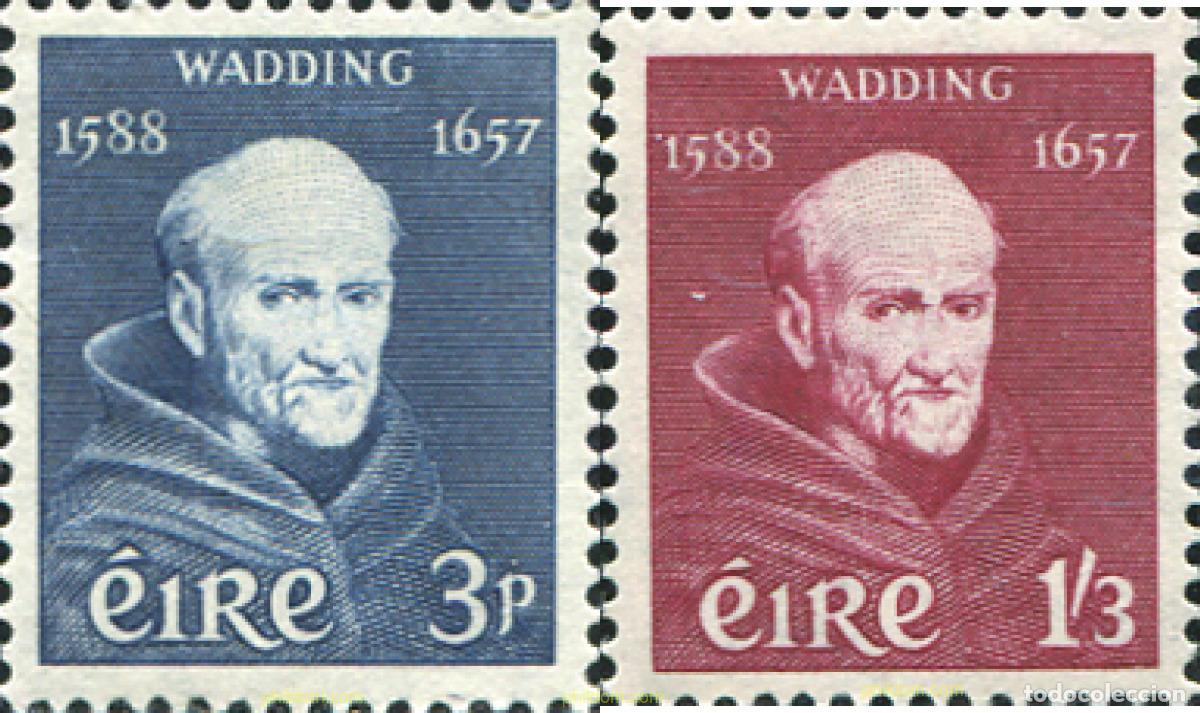 Francobolli: 164417 MNH IRLANDA 1957 300 ANIVERSARIO DE LA MUERTE DE LUKE WADDING