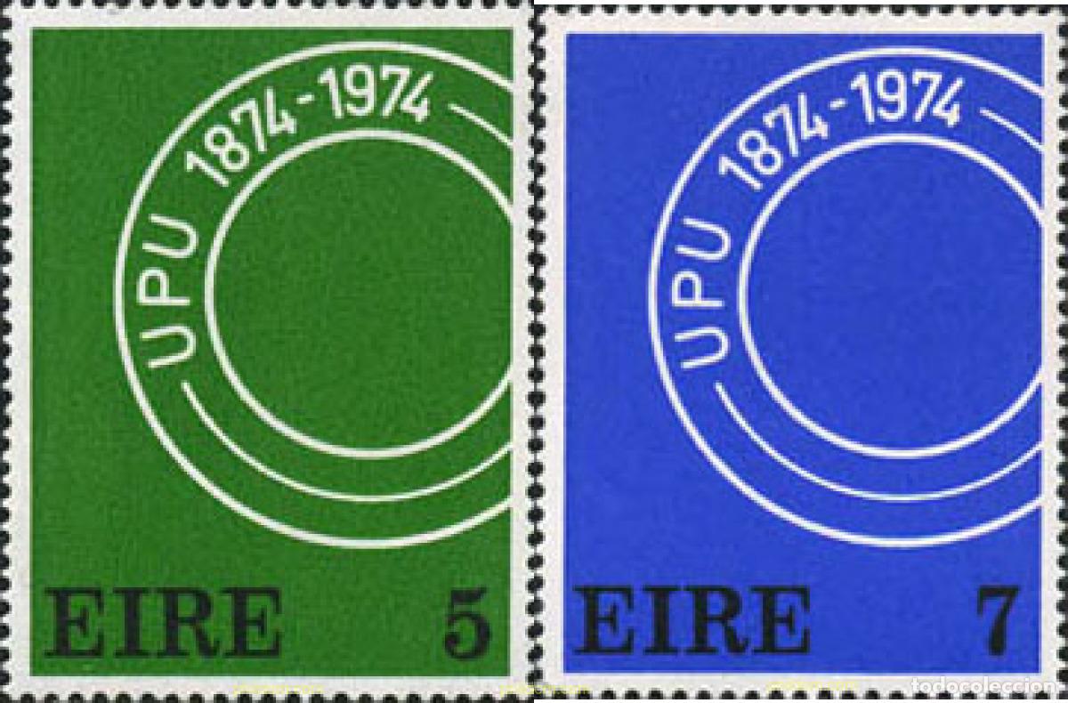 Sellos: 164730 MNH IRLANDA 1974 CENTENARIO DE LA UNION POSTAL UNIVERSAL