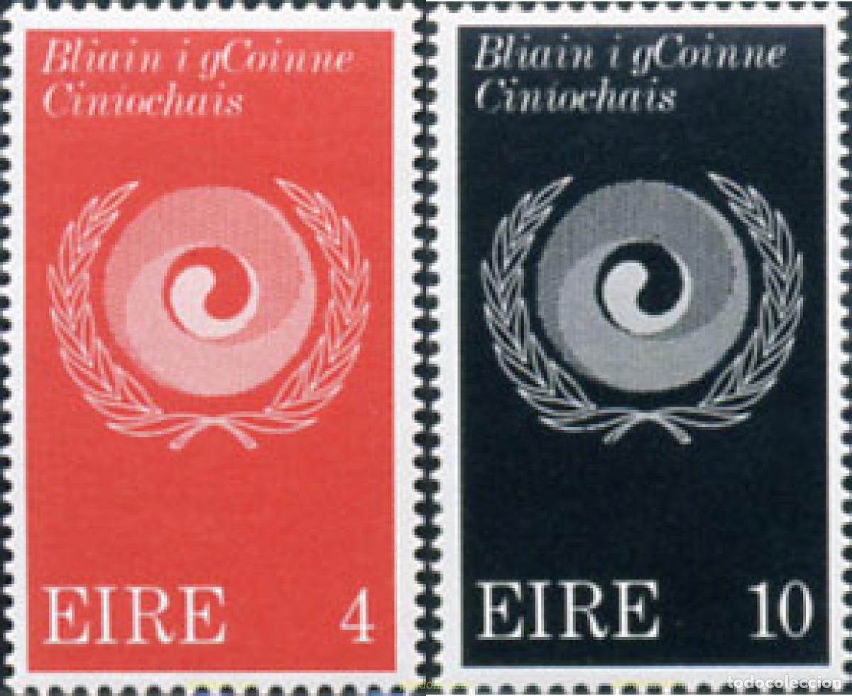 Sellos: 164710 MNH IRLANDA 1971 A&Ntilde;O INTERNACIONAL DE LA LUCHA CONTRA EL RACISMO