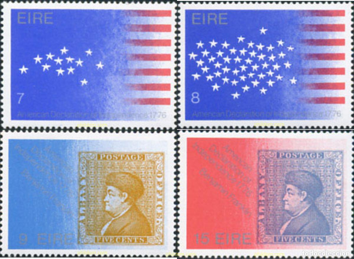Sellos: 164748 MNH IRLANDA 1976 BICENTENARIO DE LA INDEPENDENCIA DE LOS ESTADOS UNIDOS
