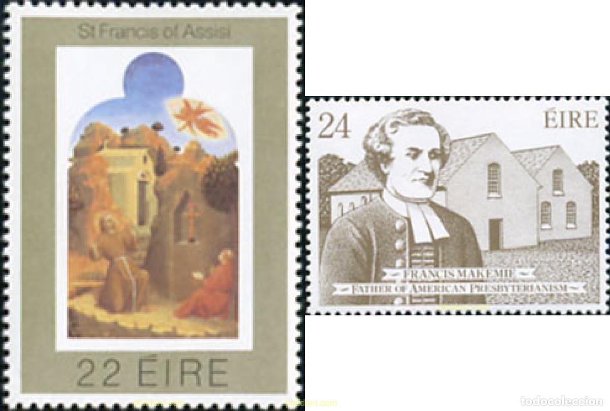 Stamps: 164806 MNH IRLANDA 1982 800 ANIVERSARIO DE SAN FRANCISCO DE ASIS Y 300 ANIVERSARIO DE LA ORDEN DE M