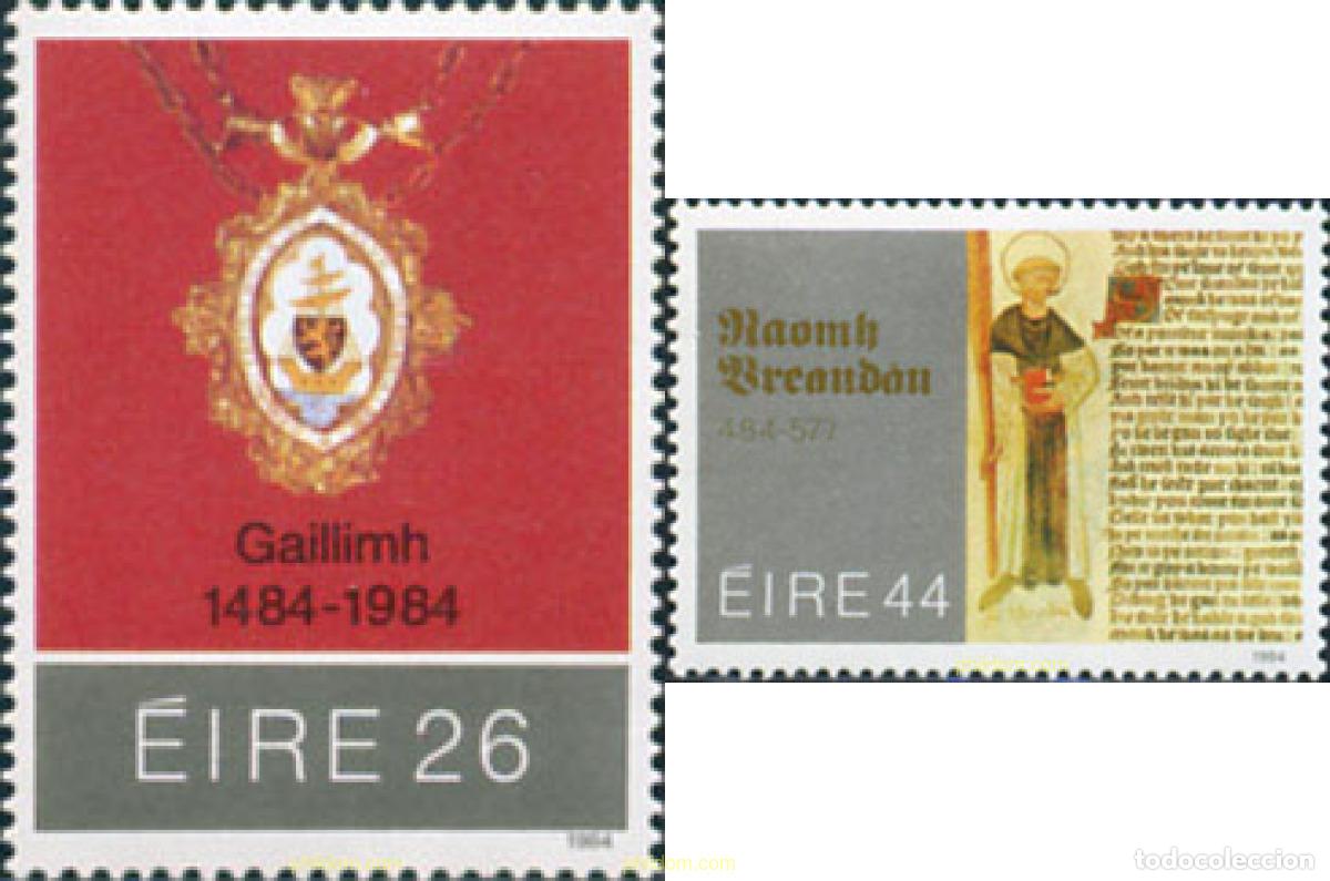 Stamps: 164833 MNH IRLANDA 1984 5 CENTENARIO DE LA CIUDAD DE GALWAY Y 15 CENTENARIO DEL NACIMIENTO DE SAN B